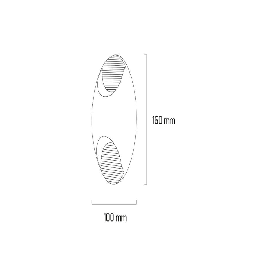 Goya Gy 6233 - Sıva Üstü Led Duvar Armatür 6W Siyah Kasa/3000K*