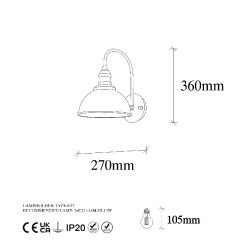 Aydinlatmadunyam Aplik Vintage Varzan-10845