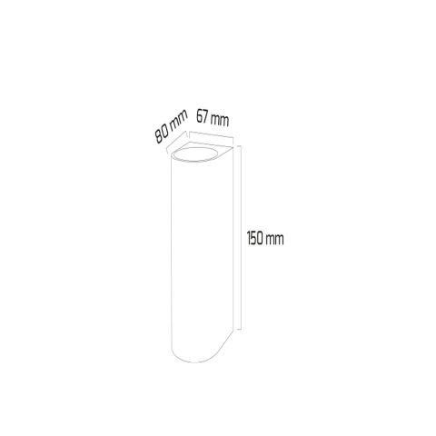 Goya Gy 6225 - Sıva Üstü Led Duvar Armatür 6W Siyah Kasa/3000K*
