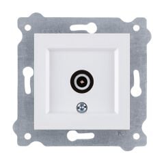 Exen Beyaz Modül+Kapak  Tv Priz Ekranli Geçisli