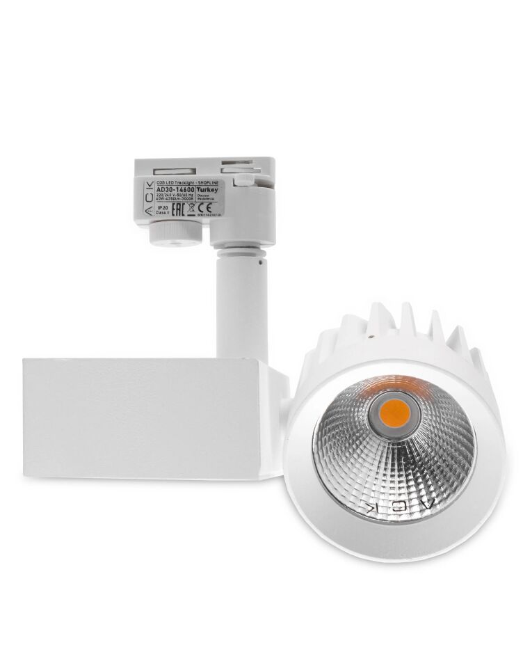 ACK 40W Beyaz 3000K Cob Led Monofaze Ray Armatürü AD30-14600