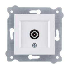 Exen Beyaz Modül+Kapak  Tv Priz Ekranli Sonlu