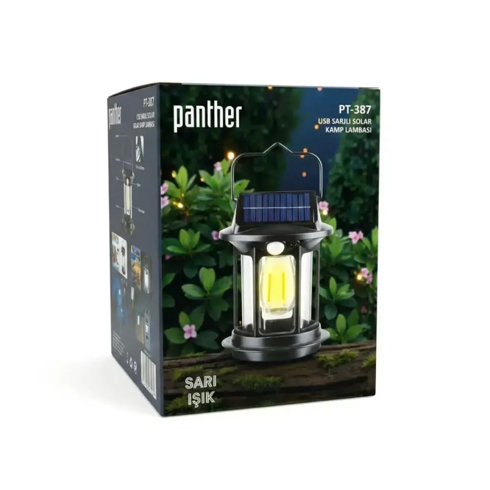 Panther Pt-387 Usb Sarjli Solar Kamp Lambasi