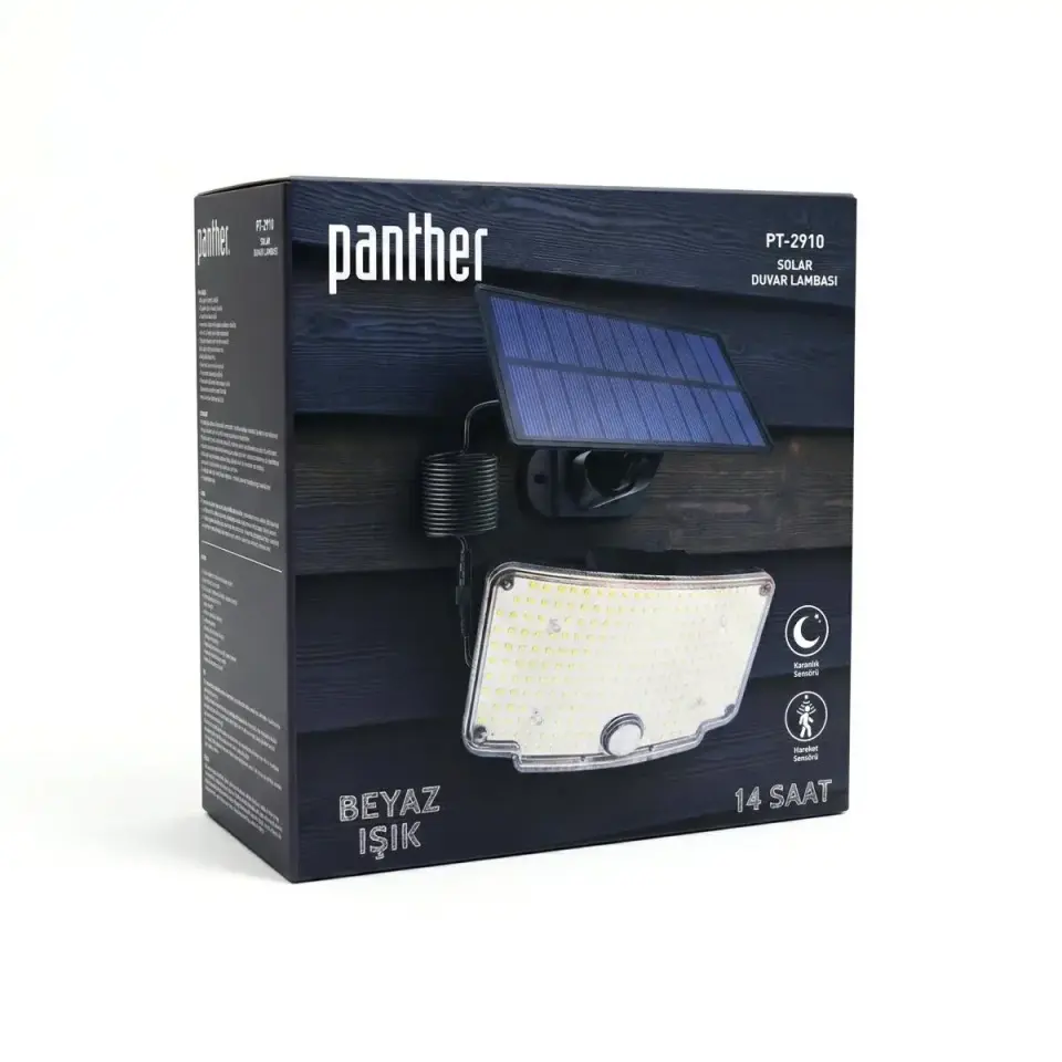 Panther Pt-2910 Solar Led Duvar Lambasi