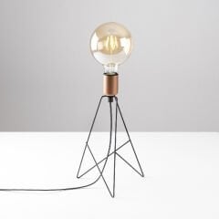 Aydinlatmadunyam Masa Lambasi BlackCopper Piramit-Nt-142