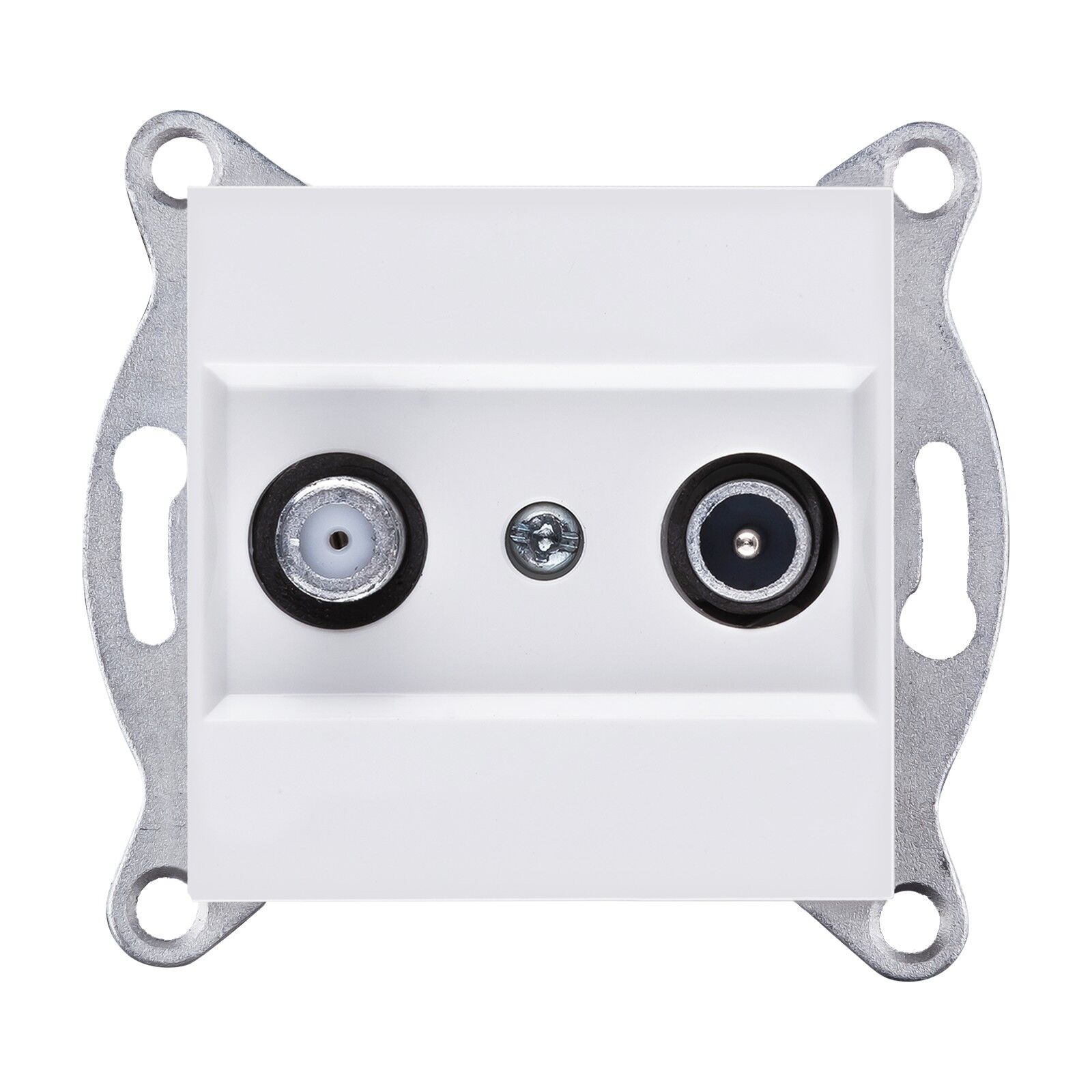 Exen Beyaz Modül+Kapak  Tv-Sat Prizi Geçisli