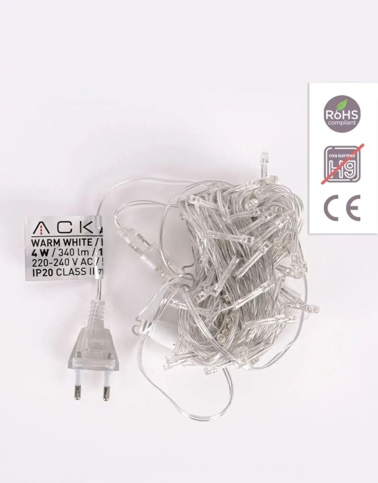 ACK 10Mt 100Led 3000K 220V Eklenebılır Led AS90-00400