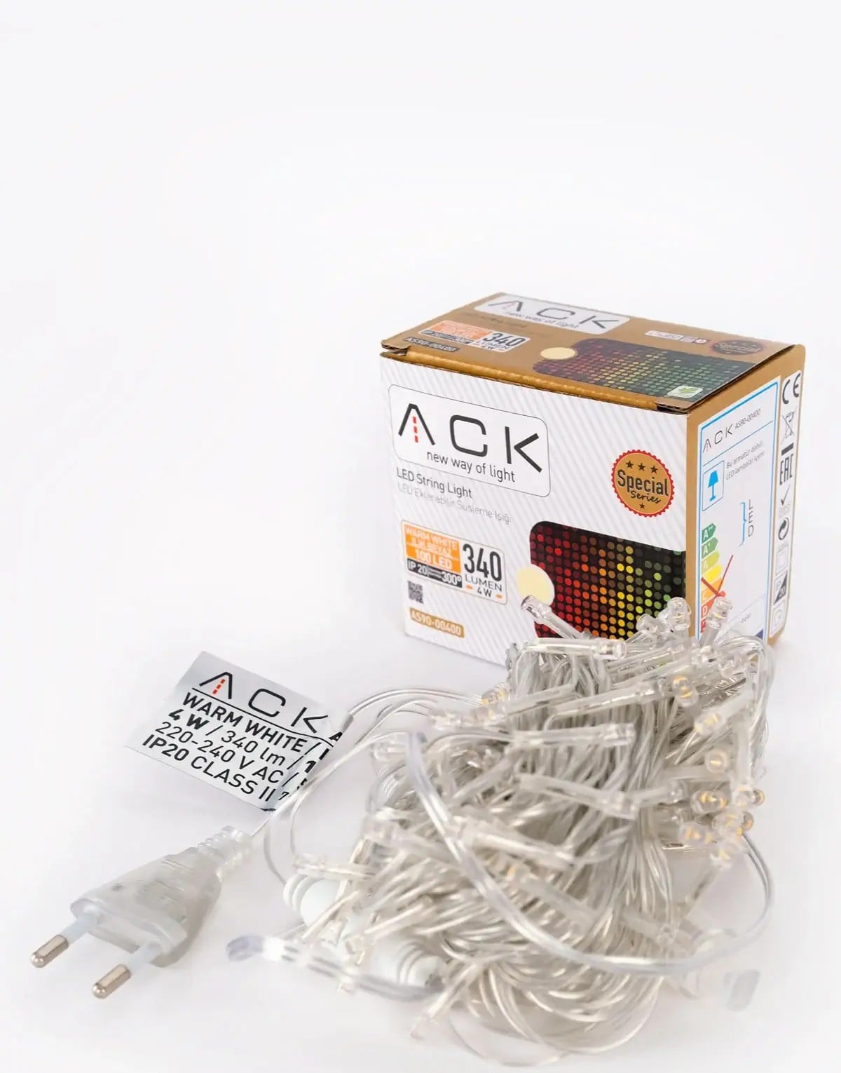 ACK 10Mt 100Led 3000K 220V Eklenebılır Led AS90-00400 en uygun fiyatlı satıcı