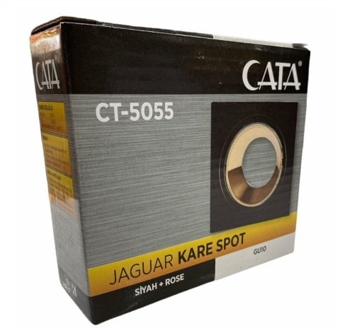 Cata CT-5055 Gu10 Siyah-Bakır Jaguar Kare Spot Kasası