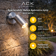 Ack Bahçe Aydinlatma Aplik