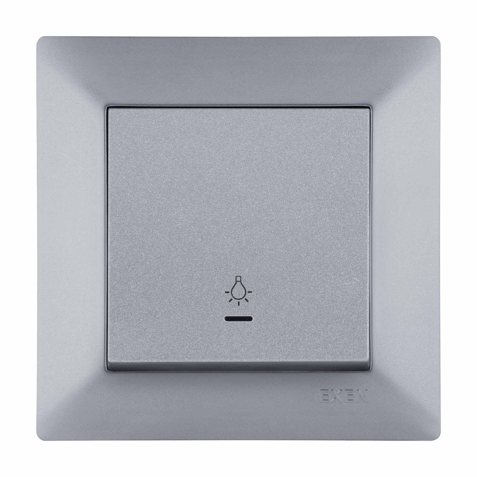 Exen Odak Gümüs Isikli Light Anahtari Komple Takim