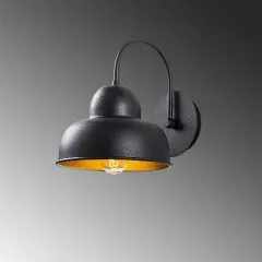Aydinlatmadunyam Aplik Black Cakir-180Black