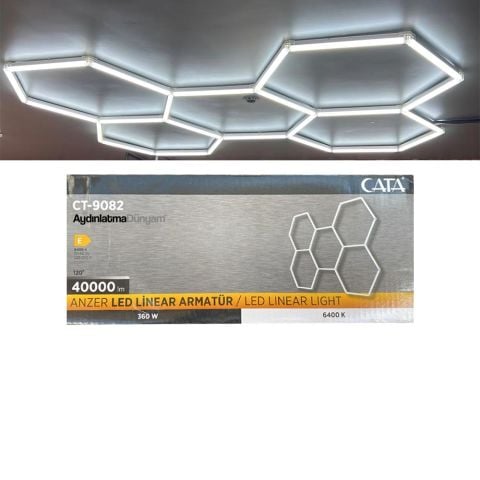 CT-9082 Anzer Led Linear Armatür Beyaz 360W