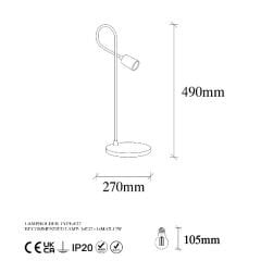 Aydinlatmadunyam Masa Lambasi BlackAntique Viraj-10870