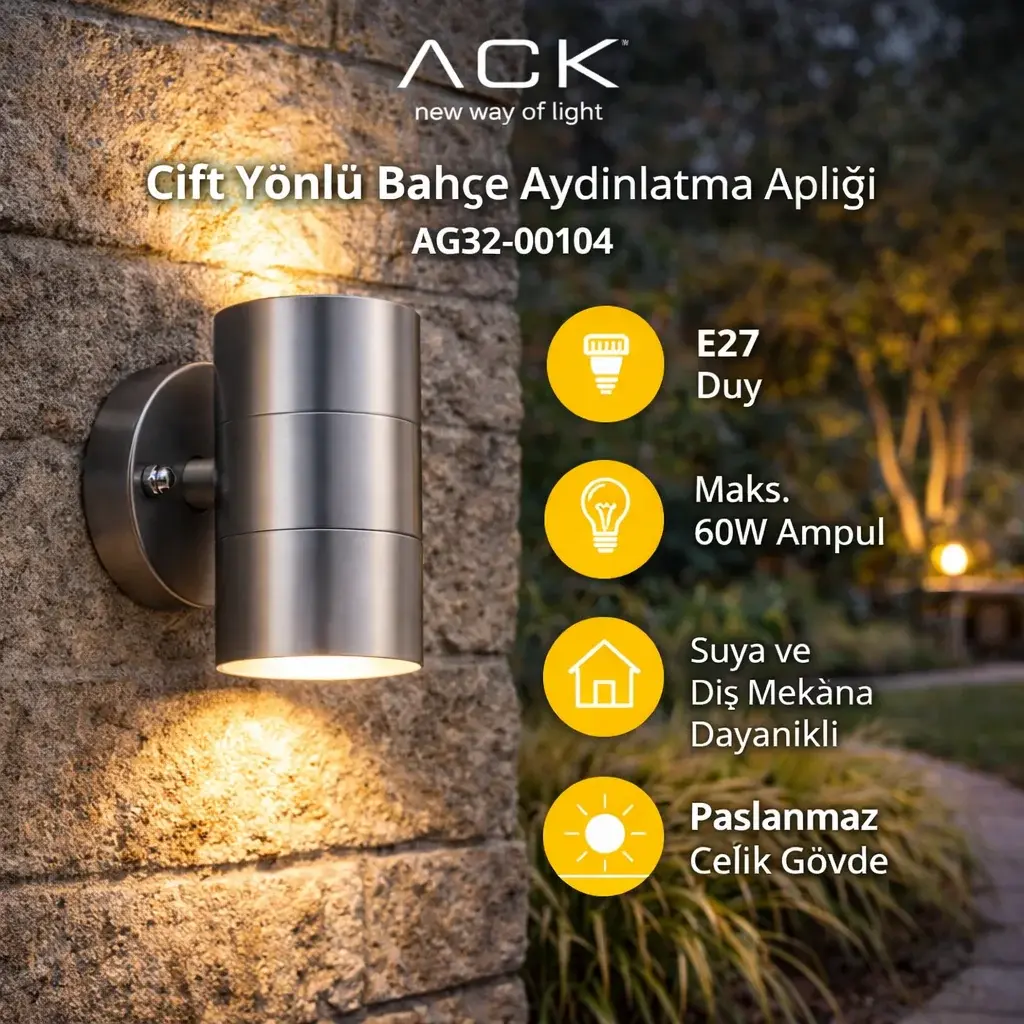 Ack Bahçe Aydinlatma Aplik en uygun fiyatlı satıcı