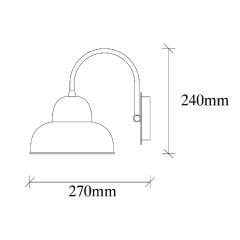 Aydinlatmadunyam Aplik Gold Cakir-180Vintage