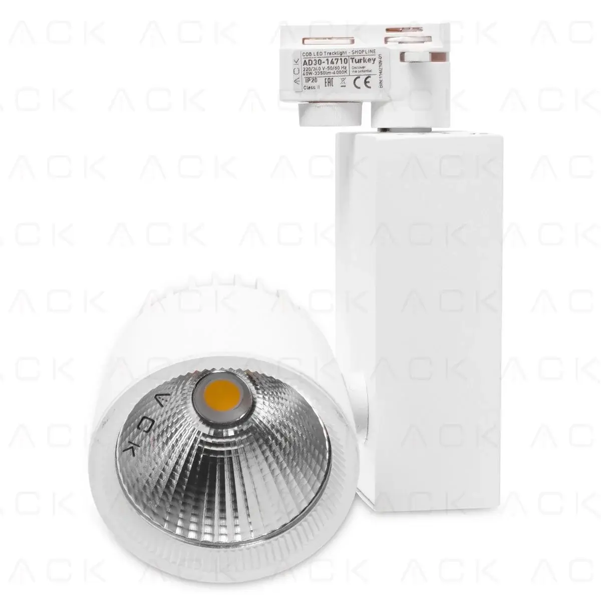 ACK 40W Beyaz 6500K Cob Led Monofaze Ray Armatürü AD30-14730 en uygun fiyatlı satıcı
