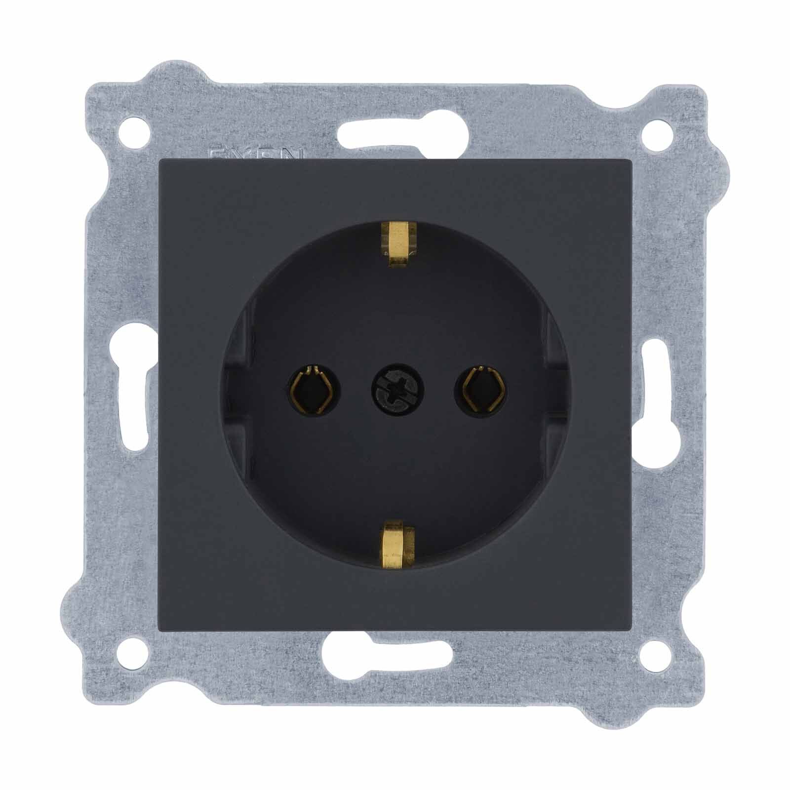 Exen Füme Modül+Kapak  Toprakli Priz