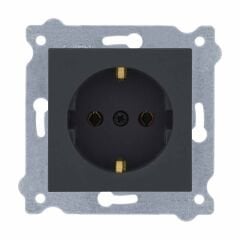 Exen Füme Modül+Kapak  Toprakli Priz