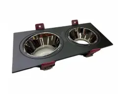 Cata CT-5054 İkili Gu10 Siyah-Platin Jaguar Kare Spot Kasası