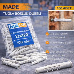 Made Tugla Bosluk Dübeli 12 X 120 100 Adet