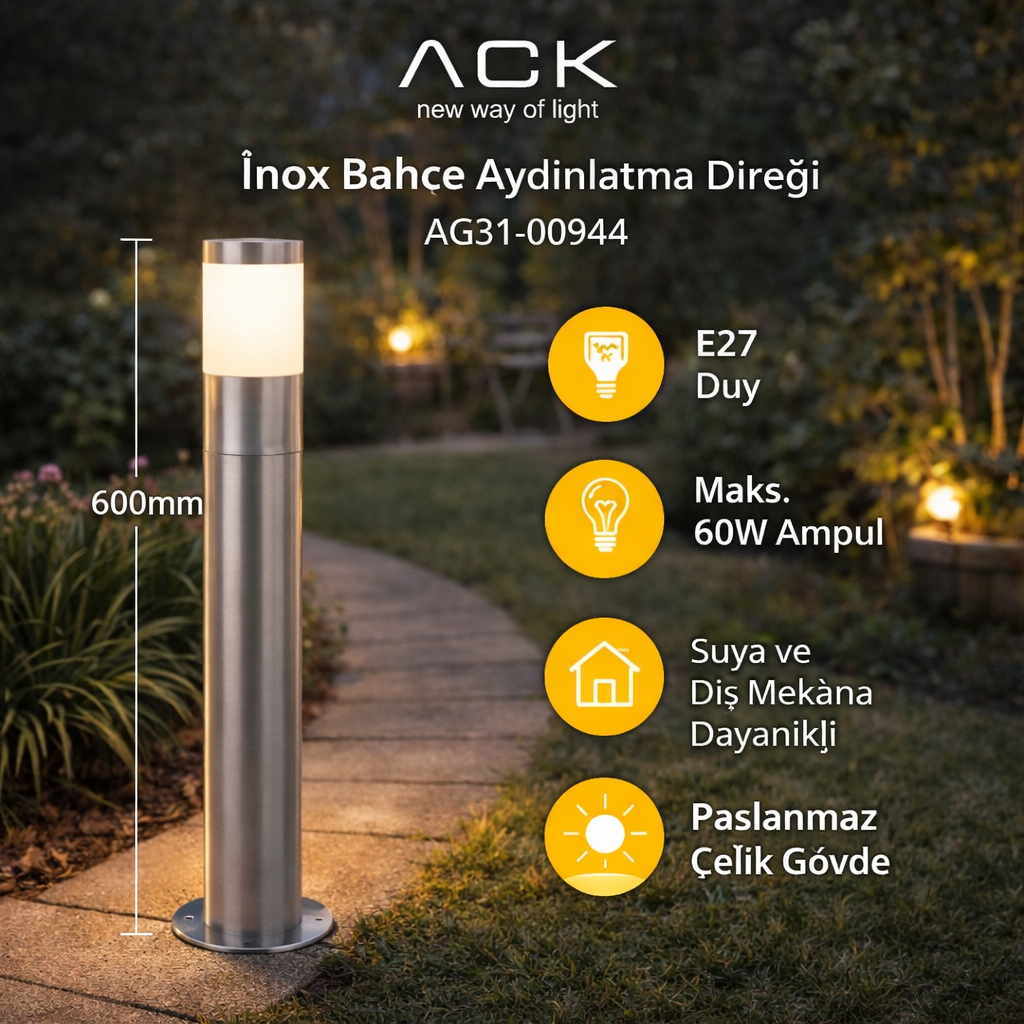 Ack Bahçe Aydinlatma Direk