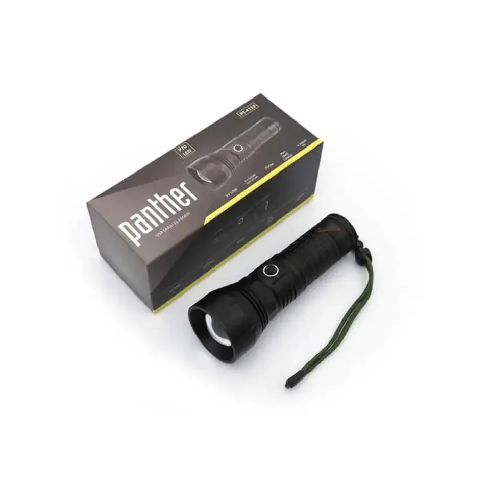 Panther Pt-4112 Usb Sarjli Metal Fener