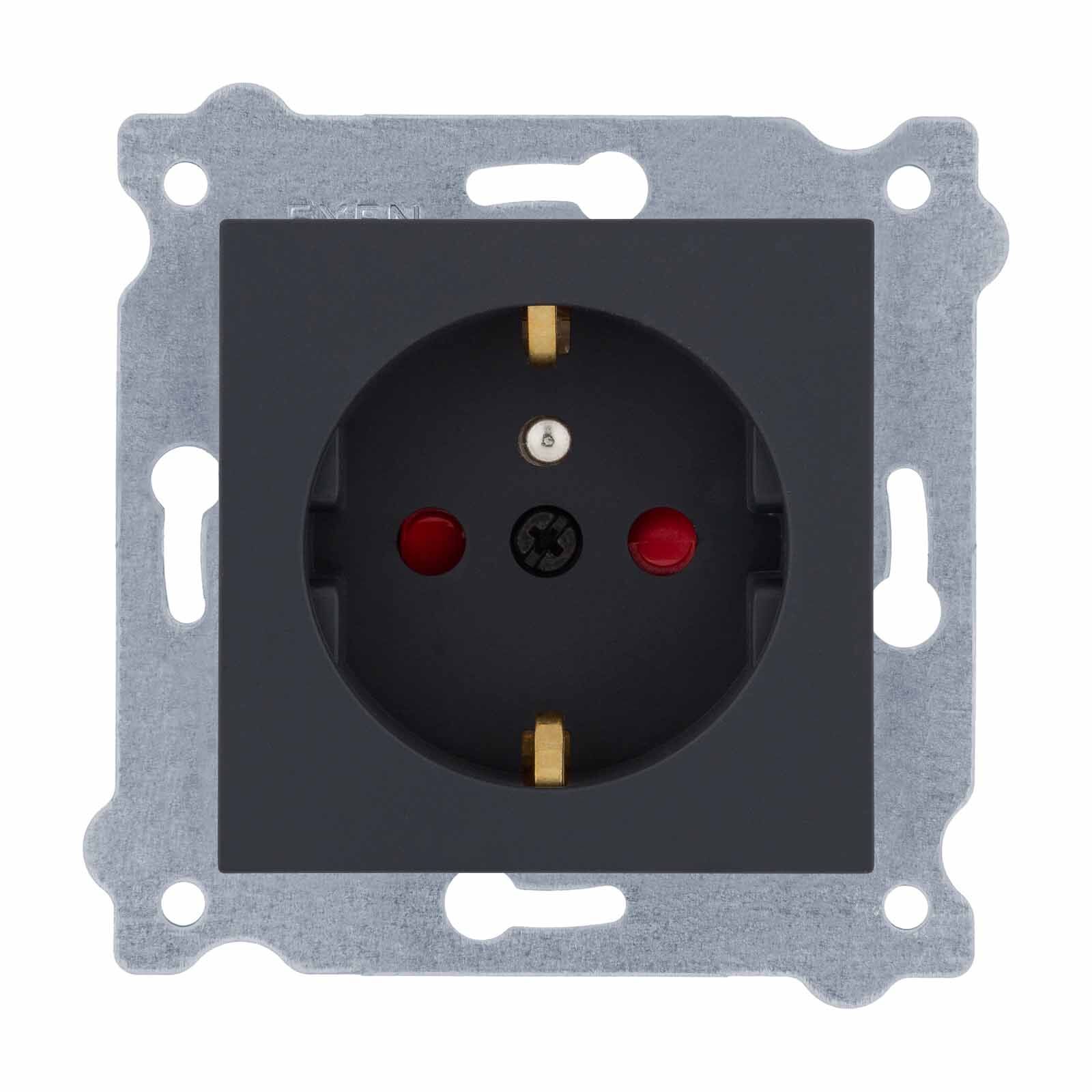 Exen Füme Modül+Kapak  Çocuk Korumali Ups Priz