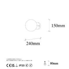 Aydinlatmadunyam Aplik BlackAntique Atmaca-10225