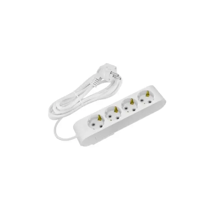 Horoz 210-002-401 DECO 4 LÜ TOPRAKLI BEYAZ GRUP PRIZ (2M) (3*1)