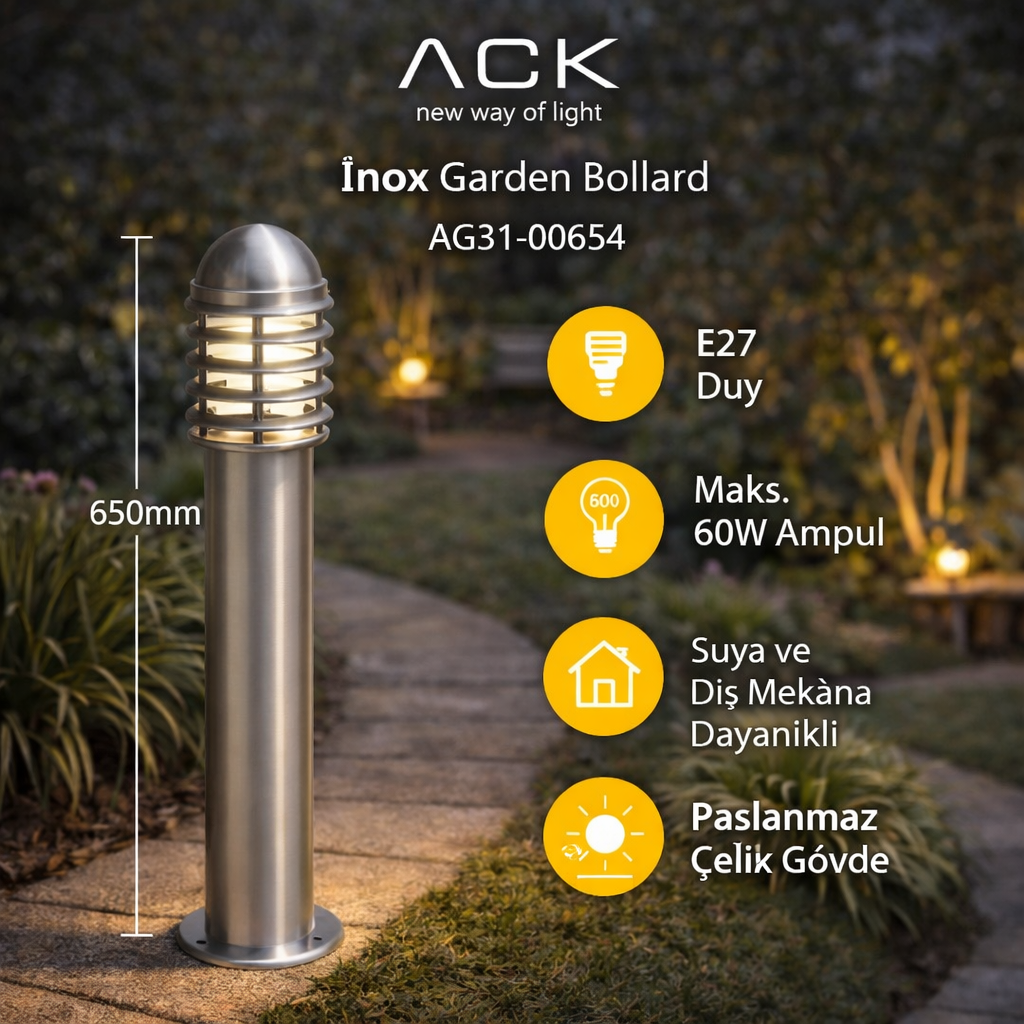 Ack Bahçe Aydinlatma Direk