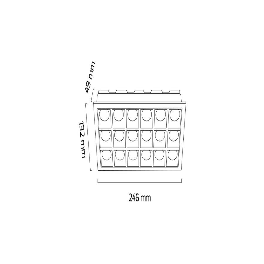 Goya Gy 5113 Siyah Kasa 36W 4000K Sg Led Downlıght