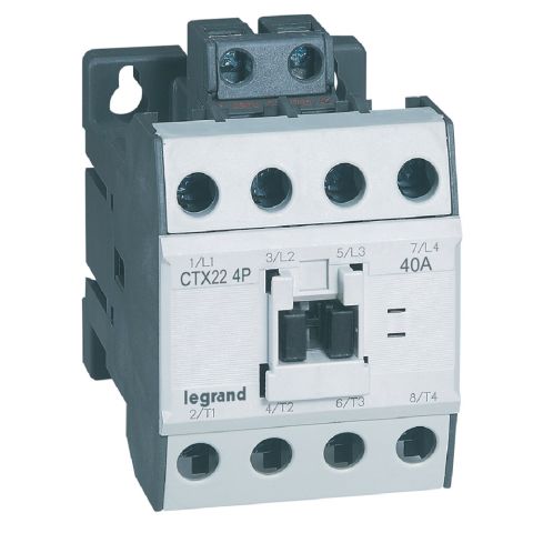 Legrand  CTX³ 4P kontaktör bobin gerilimi 230V AC - AC1 göre 40A veya AC3 göre 22A LEG-416426