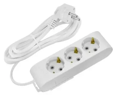 Horoz 210-003-301 DECO 3 LÜ TOPRAKLI BEYAZ GRUP PRIZ (3M) (3*1)