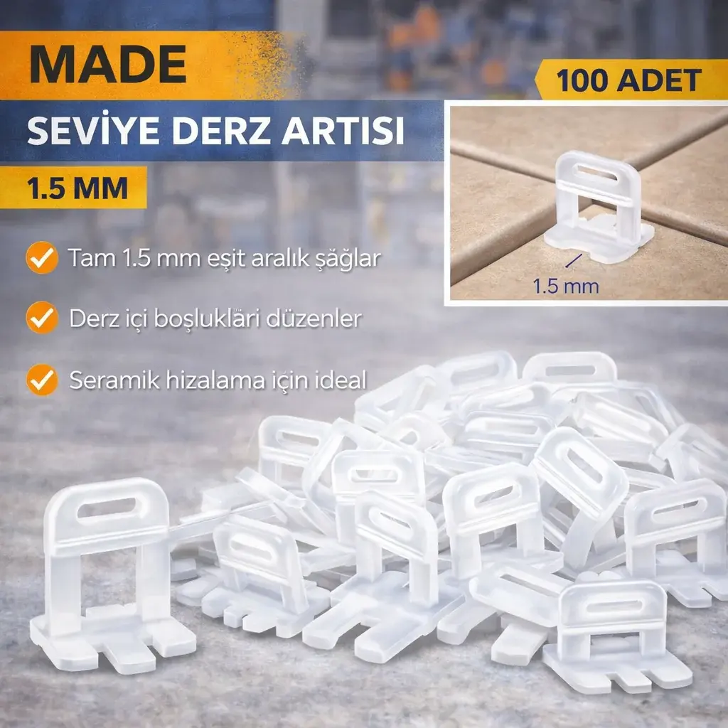 Made Seviye Derz Artisi 1 Mm 100 Adet