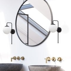 Aydinlatmadunyam Aplik BlackWhite Viran-10915