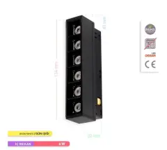 ACK 6W Led Magnet Armatür 3000K 36° Lens AD40-02101