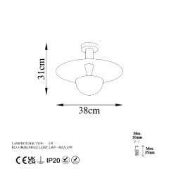 Aydinlatmadunyam Plafonyer Copper Kurt-13354