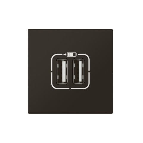 Legrand  İkili USB Şarj Prizi, A Tipi, 230V~, 5VDC - 2.4A, 12W, 2M, Siyah LEG-079194L