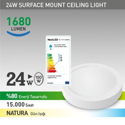 Next-NextStar 24W-Tcy Natural Tavan Armatur