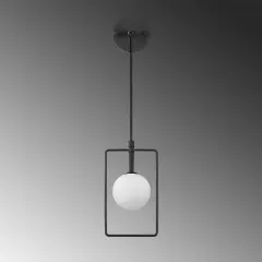 Aydinlatmadunyam Aplik BlackWhite Geometri-11110