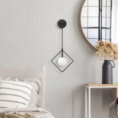 Aydinlatmadunyam Aplik BlackWhite Geometri-11120