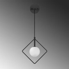 Aydinlatmadunyam Aplik BlackWhite Geometri-11120