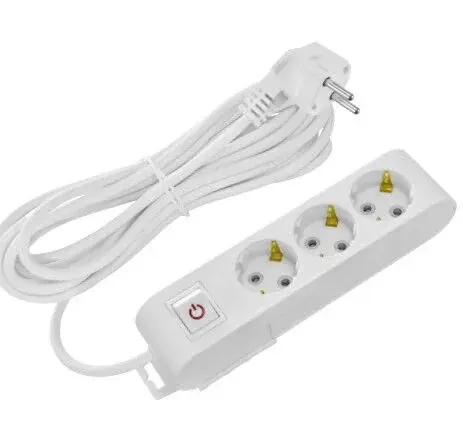 Horoz 210-005-302 DECO 3 LÜ ANAHTARLI BEYAZ GRUP PRIZ (5M) (3*1)