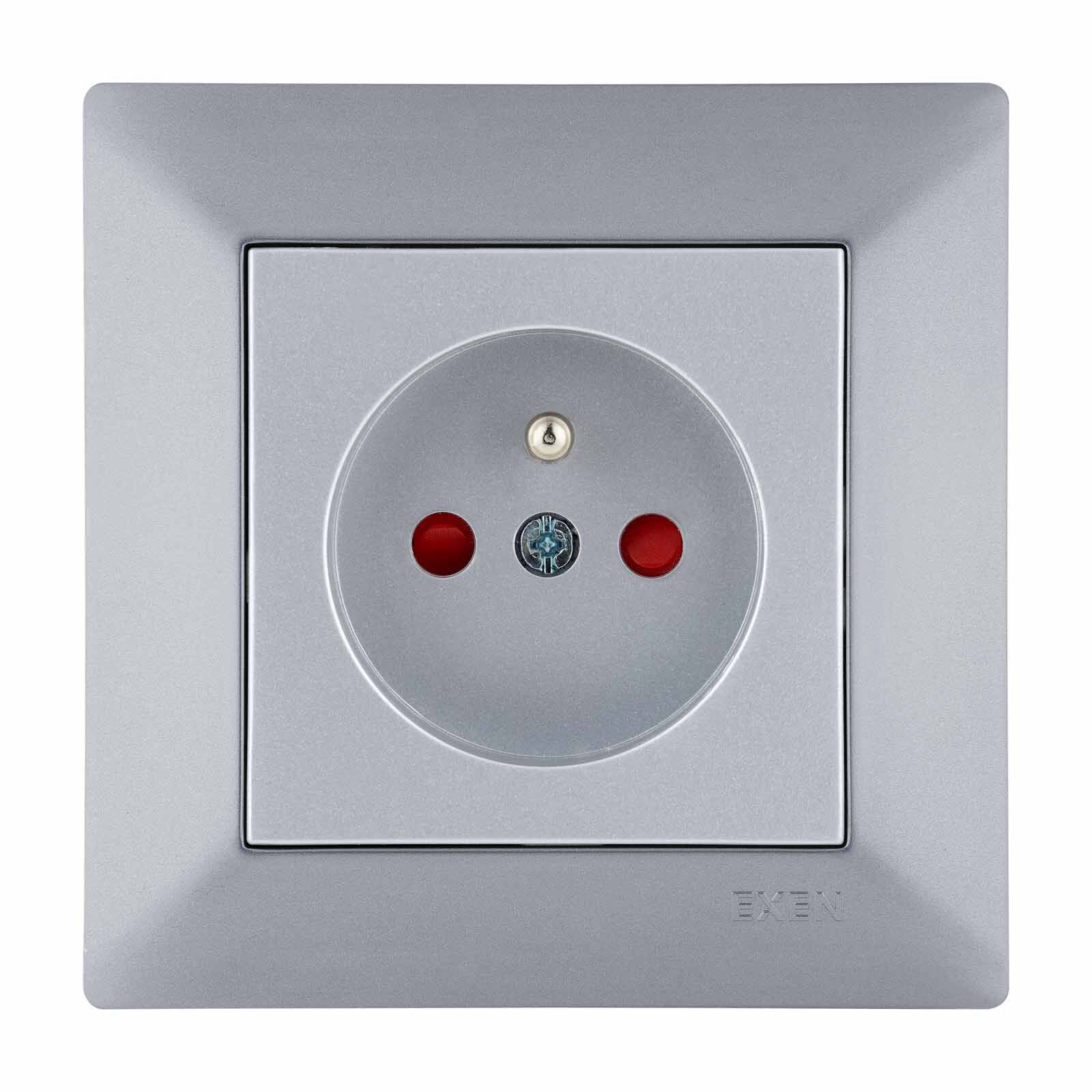 Exen Odak Gümüs Çocuk Korumali Ups Priz Komple Takim