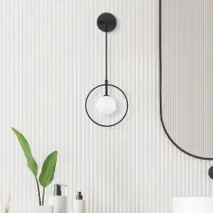 Aydinlatmadunyam Aplik BlackWhite Geometri-11125