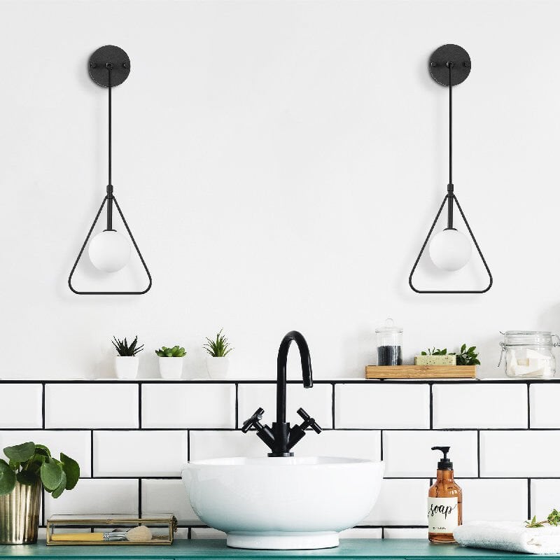 Aydinlatmadunyam Aplik BlackWhite Geometri-11130