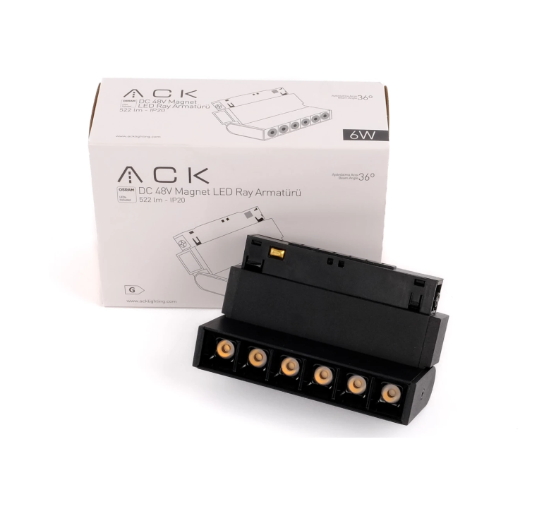 ACK 6W Led Magnet Armatur 36° Reflektorlu 3000K AD40-04101