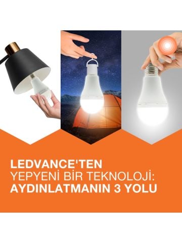 OSRAM Classic A60 Rechargable LED Lamp 8W E27 Sarj Edilebilir LED Lamba 3200K