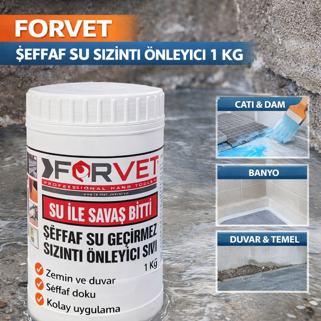 Forvet Seffaf Su Sizinti Önleyici 1 Kg